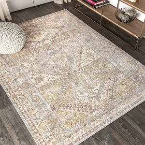 Darija Ornate Geometric Medallion Area Rug  - JONATHAN Y - 1 of 4