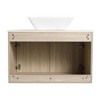 ChicFurnit Bathroom Vanity 30 Inch Wall Mounted Vanity with Ceramic Basin Soft Close Door for Bathroom Sorage, Beige, 29.5"*18.9"*23.3" - 4 of 4