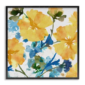 Stupell Industries Yellow & Blue Hibiscus, 24" x 24" - 1 of 4