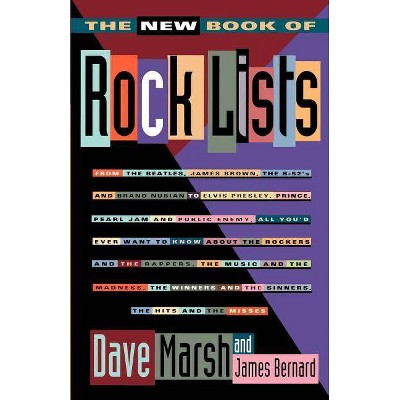 New Book of Rock Lists - by  Dave Marsh (Paperback)