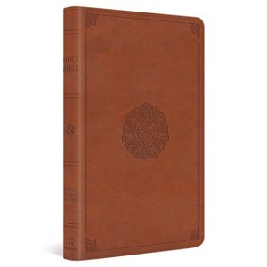 ESV Large Print Thinline Bible (Trutone, English Saddle, Emblem Design) - by  Esv Bibles (Leather Bound) - 1 of 1