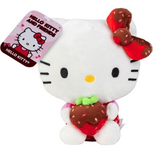 8" Hello Kitty Strawberry Plush - Officially Licensed - Collectible Cute Soft Sanrio Hello Kitty Stuffed Animal Doll Toy - 1 of 3