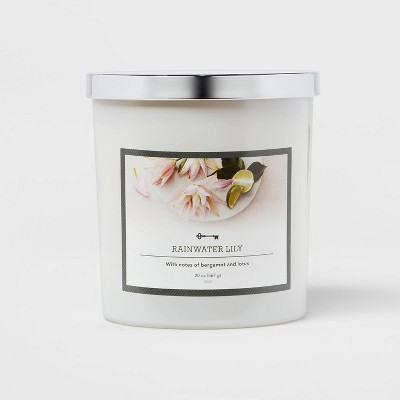 Lidded Glass Candle Rainwater Lily - Threshold™