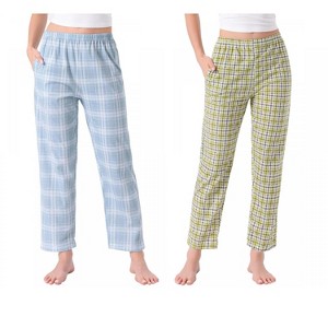 INSPIRE CHIC Women's 2 Pcs Cotton Pajama Bottoms Elastic Waist with Pocket Long Sleepwear Lounge Pants - 1 of 4