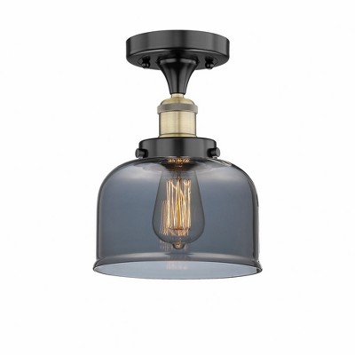 Bell - 1 Light Semi-Flush Mount In Industrial Style-8.25 Inches Tall and 6.5 Inches Wide