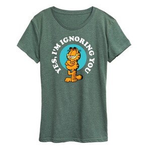 Women's - Garfield - Ignoring You Short Sleeve Graphic T-Shirt - 1 of 4