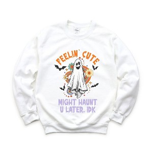 Simply Sage Market Women's Graphic Sweatshirt Might Haunt U Later - 1 of 4