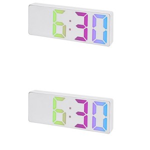 REGALWOVEN 2 Pcs Plastic Digital Adjustable Corded Electric Alarm Clock 6.3 x 2.4 x 1 Inches - 1 of 4