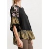 Women's Floral & Animal Waffle Knit Top - umgee - 2 of 4