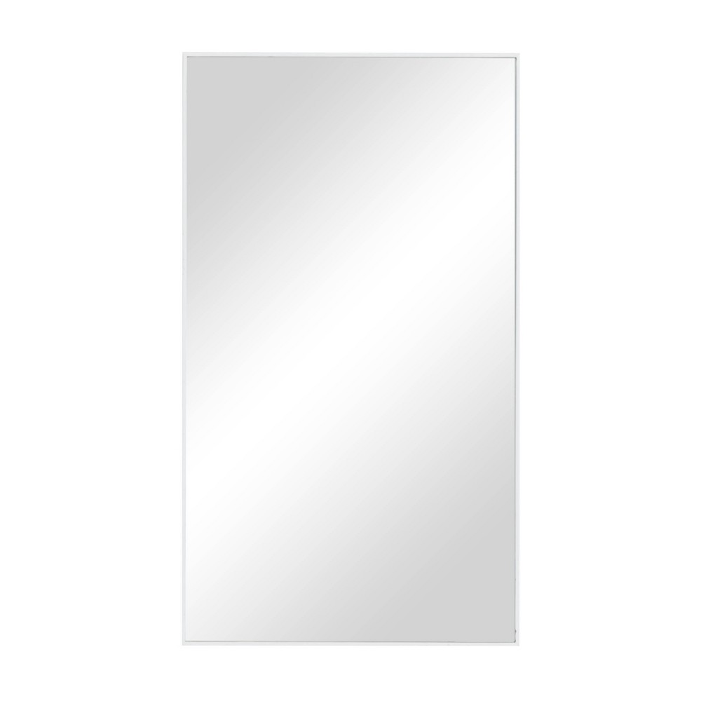 Photos - Wall Mirror Contemporary Wood Rectangle Shaped  with Thin Minimalistic Fram