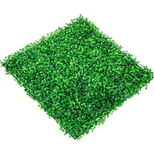VEVOR 12PCS 10x10 inch Artificial Boxwood Panels, Boxwood Hedge Wall Mat,Artificial Grass Backdrop Wall, Privacy Hedge Screen UV Protected - 1 of 4