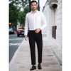 INSPIRE CHIC Men's Solid Long Sleeve Regular Fit Formal Business Button Down Dress Shirts - 2 of 4