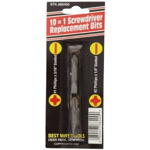 Best Way Tools Phillips/Slotted 2 in. L Double-Ended Screwdriver Bit Set Carbon Steel 2 pc - 1 of 1