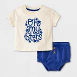 Baby Stars Slub Jersey Top & Bottom Set - Cat & Jack™ Blue
