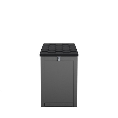 Gray and Black Lockable Outdoor Storage Deck Box