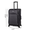 Skyline 4pc Softside Checked Luggage Set - Gray Geo - image 3 of 4