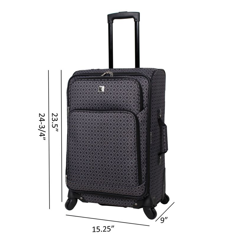 Skyline 4pc Softside Checked Luggage Set - Gray Geo, 4 of 16