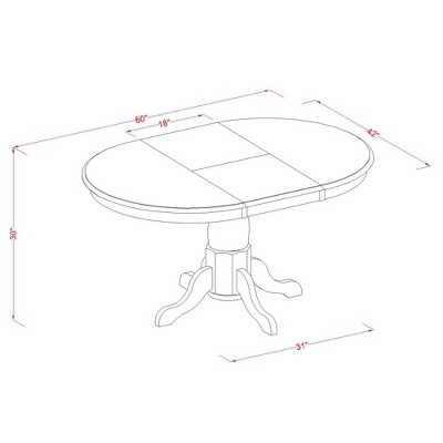 Saddle Brown 60" Round Extendable Wood Dining Table