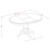 East West Furniture AVT-SBR-TP Oval Table with 18" Butterfly leaf - Saddle Brown - 4 of 4