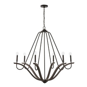 Capital Lighting Clive 6 - Light Chandelier in  Carbon Grey/BlackIron - 1 of 4