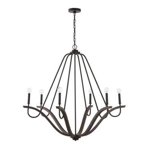 Capital Lighting Clive 6 - Light Chandelier in  Carbon Grey/BlackIron - image 1 of 4