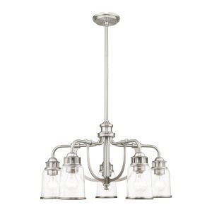Livex Lighting Lawrenceville 5 - Light Chandelier in  Brushed Nickel - 1 of 2