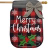 Briarwood Lane Christmas Mason Jar Burlap House Flag Checkered Holly Berries 28" x 40" - 2 of 4