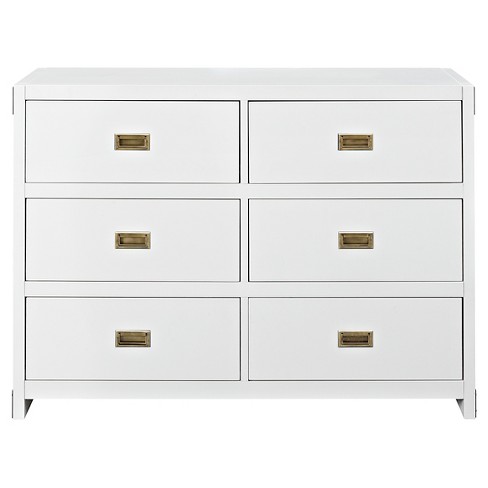 Baby Relax Miles Campaign 6-drawer Dresser - White : Target