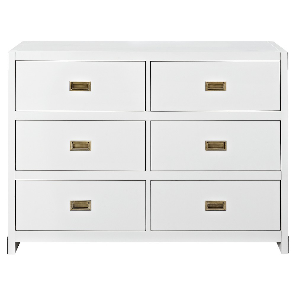 Photos - Dresser / Chests of Drawers Baby Relax Miles Campaign 6-Drawer Dresser - White