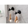 SEVOBAL Bathroom Towel Holders Brass Six Piece Wall Mounted Set Durable Corrosion Resistant Stylish for Bathroom, Matte Black, 25.6"*9.2"*3.2" - 3 of 4