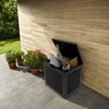 VisioGear Deck Boxes, 30 Gal Outdoor Storage Deck Box, Small Patio Storage Bin for Garden Tools, Black, 22.09"*17.09"*20.87" - 2 of 4