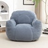 CAVINAS Teddy Fabric Comfy Foam Bean Bag Chair with Armrest,Soft Bean Bag Couch,Accent Chairs for Living Room - 2 of 4