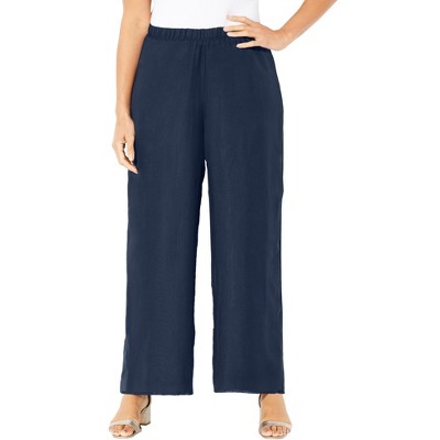 Catherines Women's Plus Size Cocktail Pant - 32 W, Navy : Target