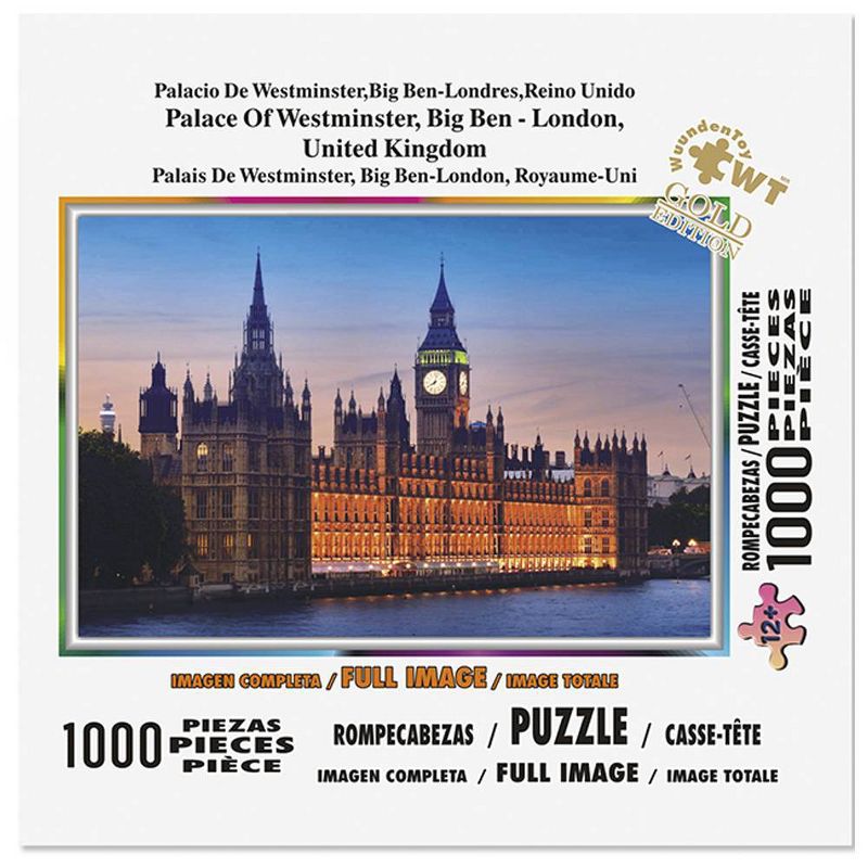 Wuundentoy Gold Edition: Palace of Westminster Big Ben - London United Kingdom Jigsaw Puzzle - 1000pc, 5 of 6