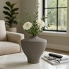 Decorative Ribbed Vase for Living Room Decor - Modern Flower Vase for Bedroom Styling, Office Spaces, or Home Decor Accent - 3 of 4