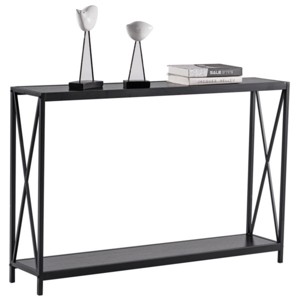 Syemin Console Tables Narrow Console Table Small Entryway Table, Thin Sofa Table Side Table Display Table for Hallway, Black, 43.3"*9"*29" - 1 of 4