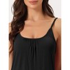 cheibear Women's Loungewear Solid Color Ruffle Trim Camisole Tops with Shorts Pajama Sets - image 4 of 4