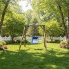 Gymax Giant 60" Tree Swing 700 lbs Capacity for Kids and Adults w/ Adjustable Ropes Steel Frame for Backyard and Playground Blue - 3 of 4