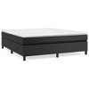 vidaXL Faux Leather King Size Box Spring Bed Frame - Black 76"x79.9" - Modern Bedroom Furniture - 3 of 4