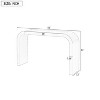52" Wood Console Table with Curved Edge, Elegant Entryway Sofa Table, Perfect for Living Rooms - Christopher Knight Home - 3 of 4