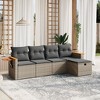 vidaXL Garden Sofa Set Grey, Dark Grey - 2 of 4