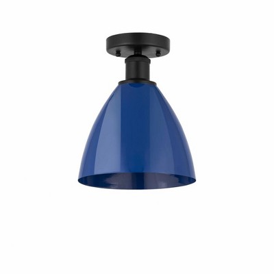Plymouth Dome - 1 Light Semi-Flush Mount In Industrial Style-11.25 Inches Tall and 7.5 Inches Wide