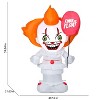 Gemmy Airblown Inflatable Stylized Pennywise w/Paper Boat Balloon WB, 5 ft Tall, Multi - 3 of 4