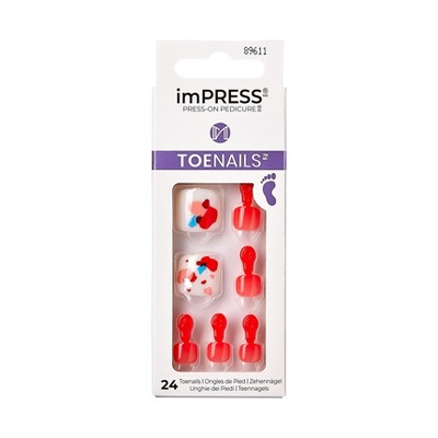 imPRESS Press-On Manicure Square Fake Toenails - We're Good - 27ct