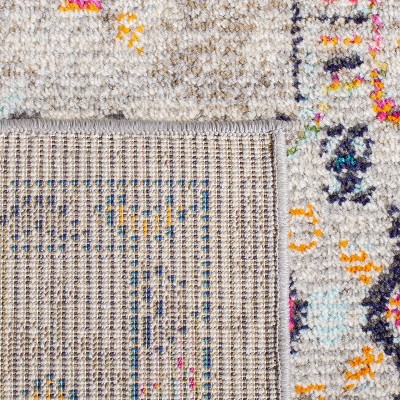 Elegant Grey/Blue Synthetic 9' x 12' Hand-Knotted Area Rug