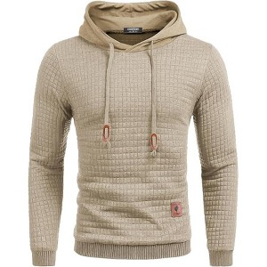 COOFANDY Mens Hooded Sweatshirt Casual Long Sleeve Drawstring Waffle Knit Pullover Hoodies - 1 of 4