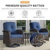 Belord 43" Propane Fire Pit Table Set Patio Furniture Set with Glider Loveseat, Brown Wicker Deep Seating Patio Swivel Rocker Glider Chairs - 4 of 4