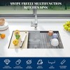 Whizmax Brushed Nickel Undermount Kitchen Bar Sink with Single-tier Track,Stainless Steel 16 Guage Bowl Kitchen Sinks Full Accessories - 4 of 4