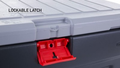 24 Gallon Black and Gray Stackable Lockable Storage Box