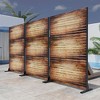 PexFix 72 in. x 47 in. Outdoor Privacy Rectangle Screen Galvanized Steel Panel Divider in Brown - 3 of 4